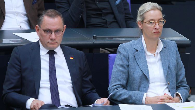 Die AfD-Vorsitzenden Tino Chrupalla und Alice Weidel  - im EU-Parlament gründet die AfD jetzt die Fraktion "Europa Souveräner Nationen".