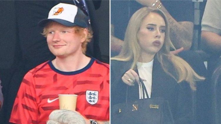 Tribünengäste in Dortmund: Ed Sheeran und Adele.