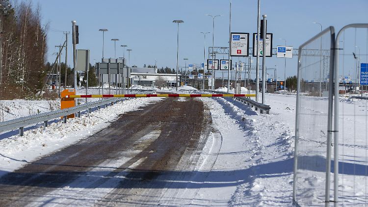 Geschlossene Grenze zwischen Finnland und Russland
