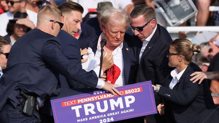 Ein Streifschuss traf Donald Trump am Ohr.