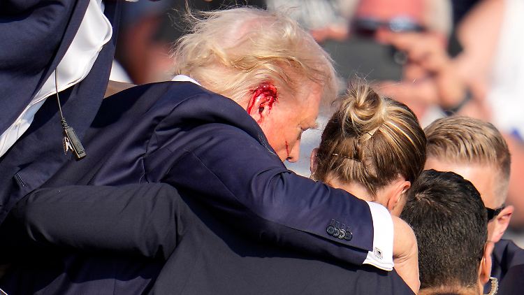 "Wenn ich mich nur halb drehe, trifft die Kugel die Rückseite des Gehirns", sagt Trump.