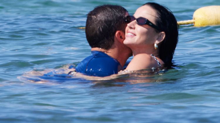 Gemeinsame Abkühlung: Orlando Bloom und Katy Perry.