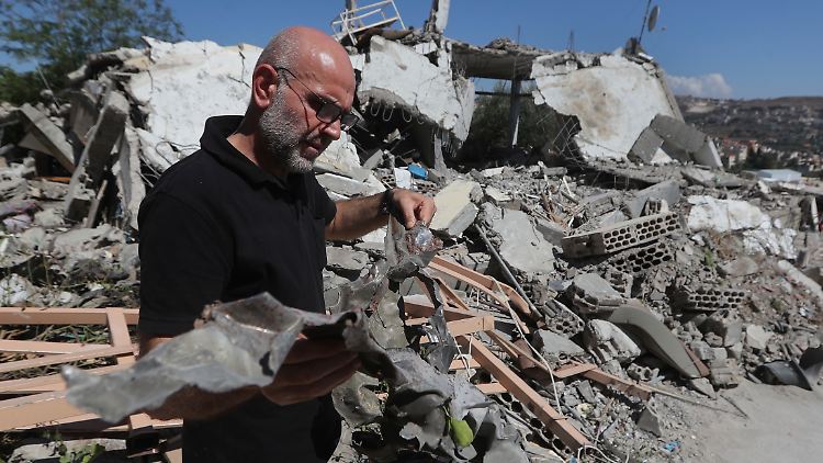 Die Trümmer im Südlibanon nach einem Angriff der israelischen Luftwaffe.