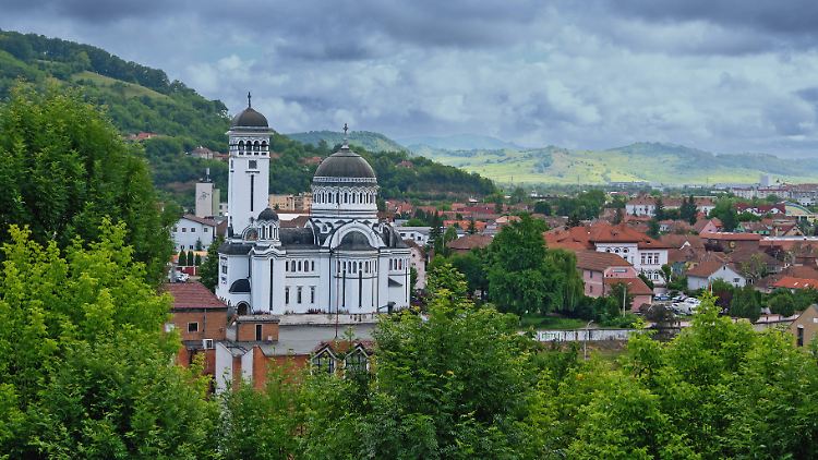 Die orthodoxe Dreifaltigkeitskirche in Schäßburg in der rumänischen Region Siebenbürgen.