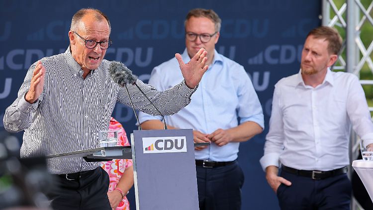 CDU-Chef Merz will Deutschland in der Mitte halten - und mit der AfD nichts zu tun haben.