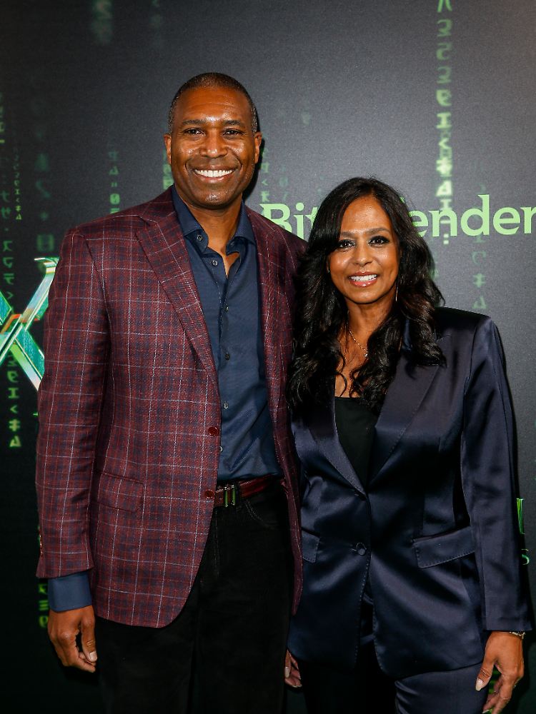 Tony West und Maya Harris bei einer Filmpremiere 2021 auf dem Roten Teppich.