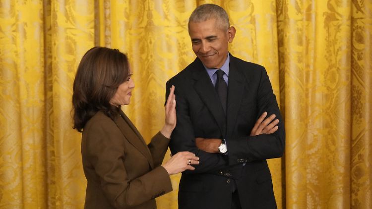 In seinem Statement nach dem Rückzug von Biden erwähnte Obama Vizepräsidentin Harris mit keinem Wort.