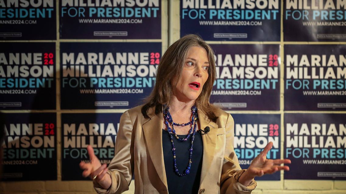 Marianne Williamson hat die Aussicht, US-Präsidentin zu werden, noch nicht aufgegeben.