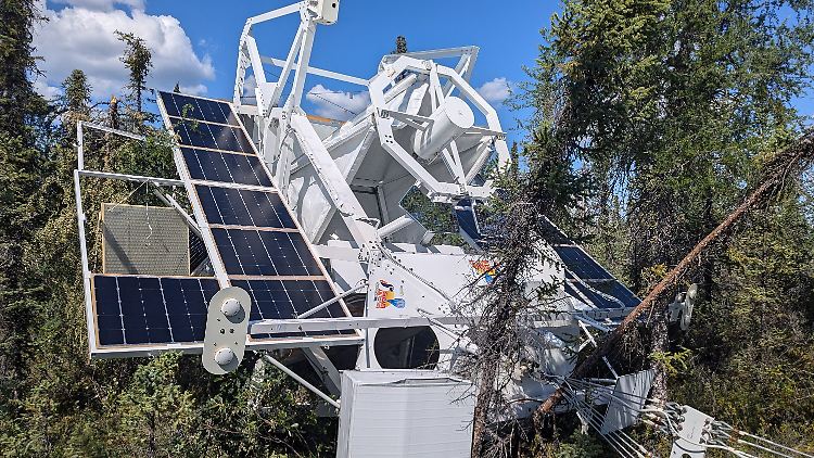 Das Teleskop des Max-Planck-Instituts landete in der kanadischen Wildnis.