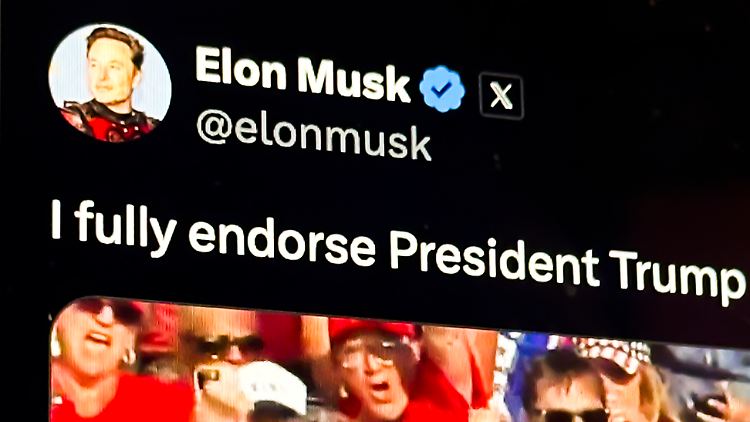 Elon Musk unterstützt Donald Trump.