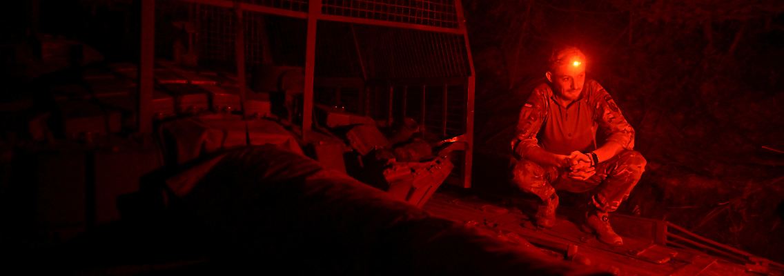 Ukrainische Soldaten bei einer Übung in der Nähe der Front in Saporischschja.