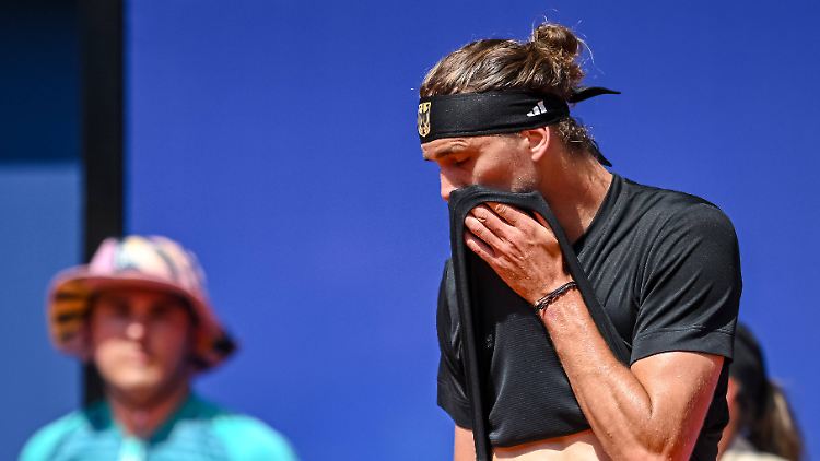 Musste leiden in Paris: Alexander Zverev steht bei den Olympischen Spielen in der dritten Runde.