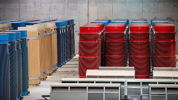Behälter für atomaren Müll im Zwischenlager Gorleben.