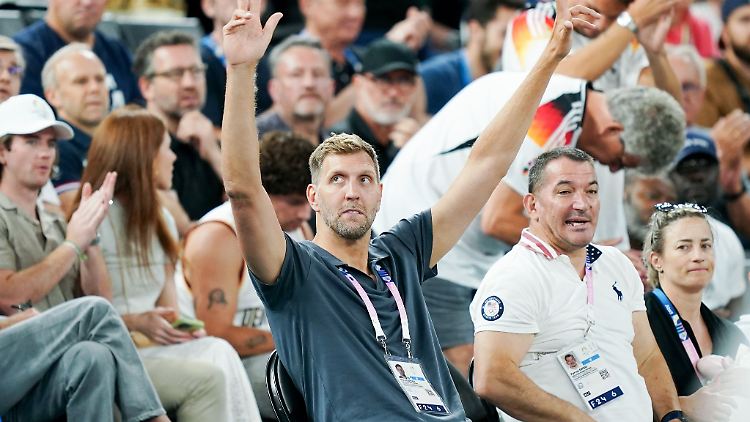 Dirk Nowitzki fieberte in Paris mit den deutschen Basketballern mit, nun wird er NBA-Experte bei Amazon Prime.