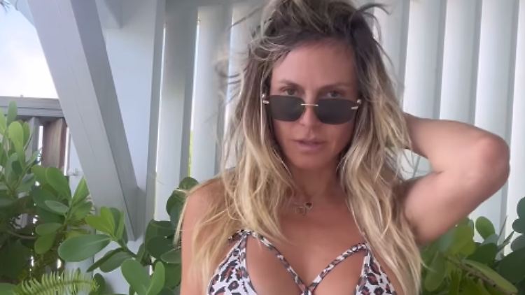Heidi Klum möchte am Strand nicht zu "Germany's next Streifenhörnchen" werden.