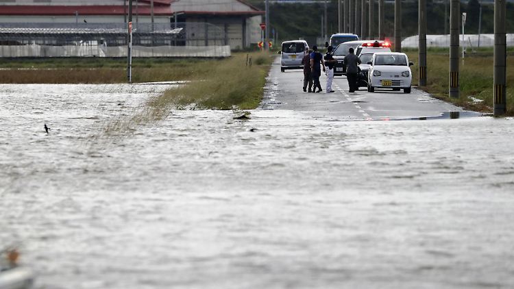 Infolge eines Taifuns waren Teile der Präfektur Miyazaki 2022 überflutet. Nun drohen durch einen möglichen Tsunami erneut Wassermassen.