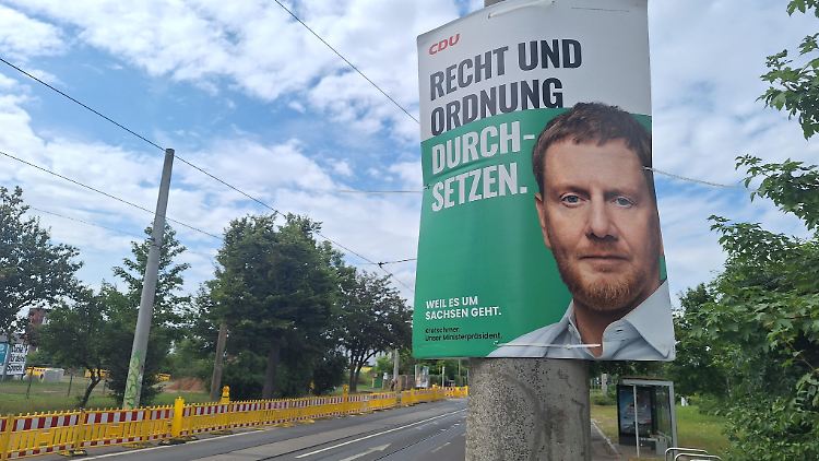 Kretschmer und seine CDU liegen in Sachsen derzeit vorn.