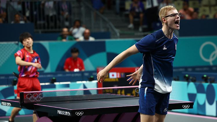 Ein neuer Tischtennis-Gigant: Felix Lebrun.