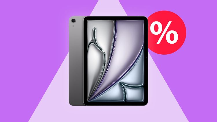 Günstig wie noch nie zuvor: Das Apple iPad Air 11'' (2024) mit 128 Gigabyte.