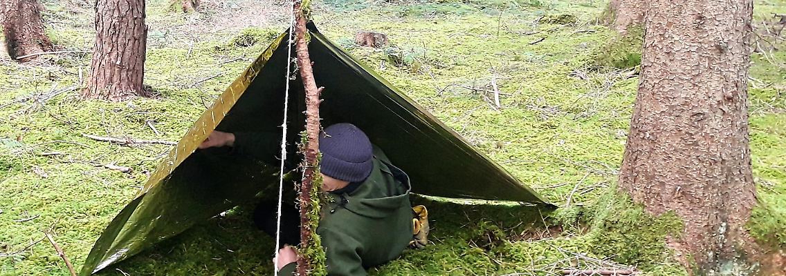 Im selbstgebauten Zelt liegen ist ein gutes Gefühl