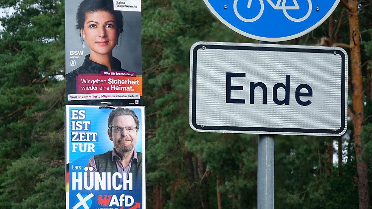 Sind hier nur die Wahlplakate von BSW und AfD einander nah oder auch Inhalte der Parteien, wie die Konkurrenz unterstellt?