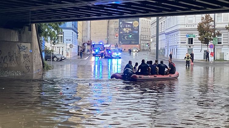 Massiver Niederschlag sorgte für Überschwemmungen in Wien.