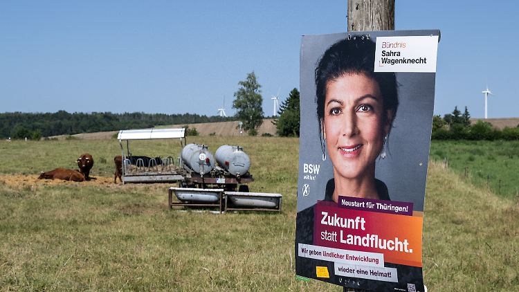 Umfragen zufolge könnte Wagenknechts Partei nach den anstehenden Landtagswahlen unentbehrlich werden, wenn Koalitionen ohne die AfD gebildet werden sollen.  
