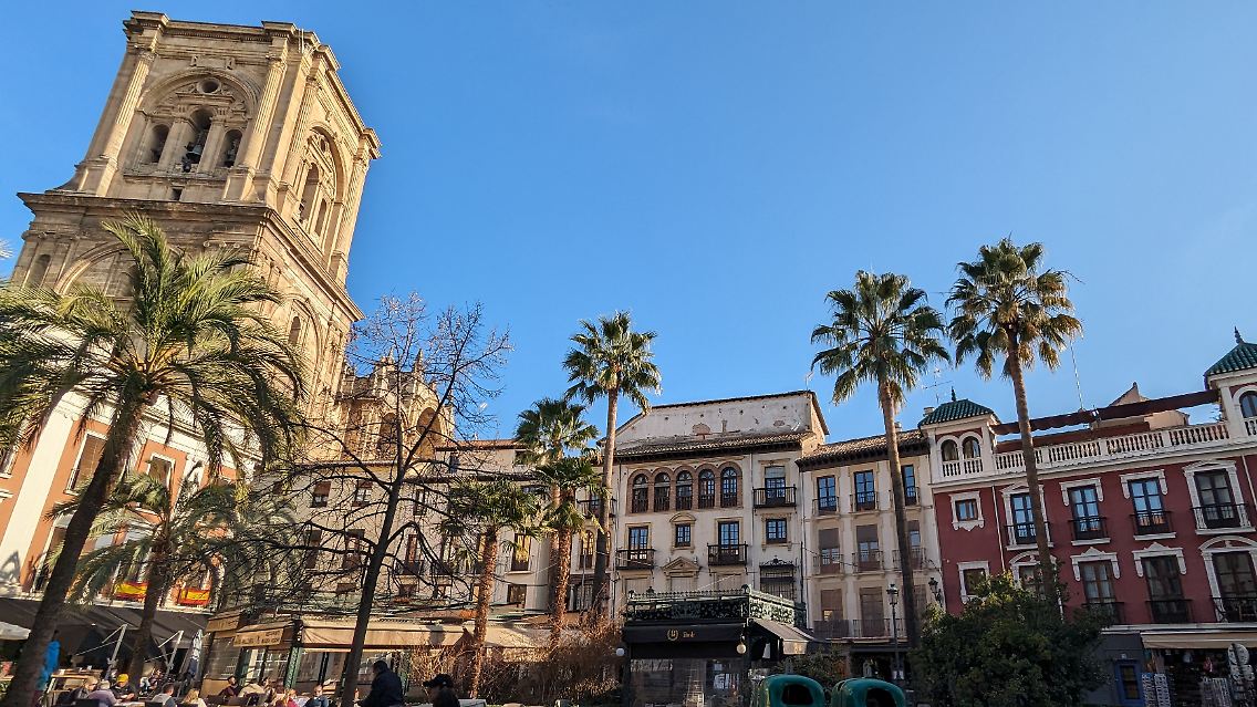 Das historische Stadtzentrum Malagas.
