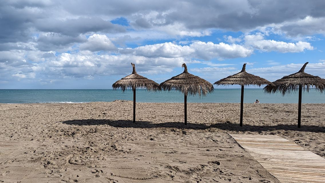 Der Strand in Marbella.
