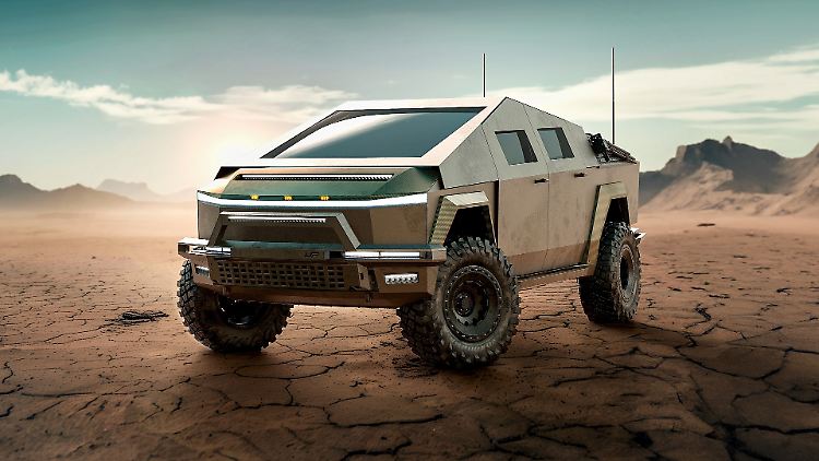 Archimedes Defense und Unplugged Performance bieten diesen martialischen Umbau des Tesla Cybertruck an.