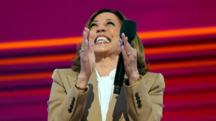 Gerade im Aufwind: Kamala Harris.