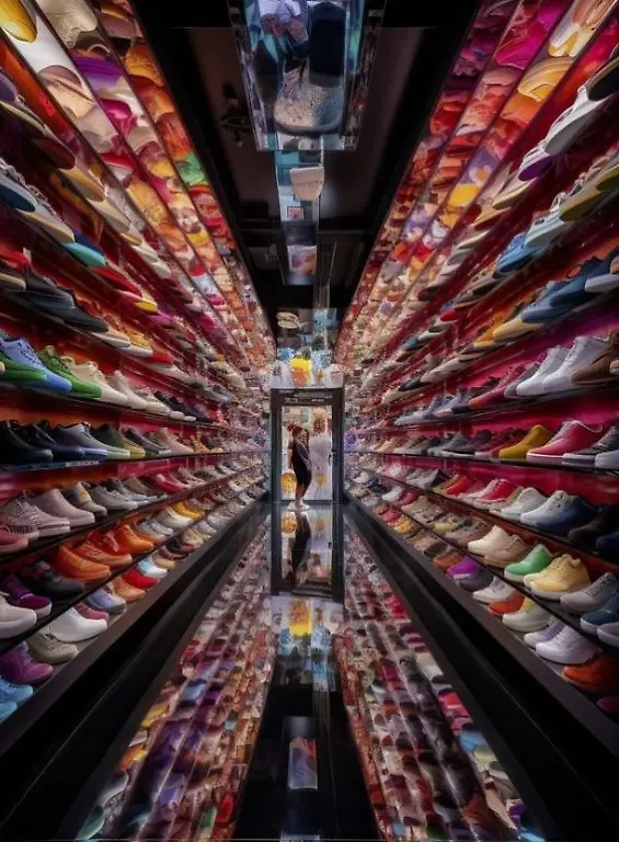 was-waere-wenn-sneakerlaeden-wie-neonbeleuchtete-spiegeltempel-aussaehen1