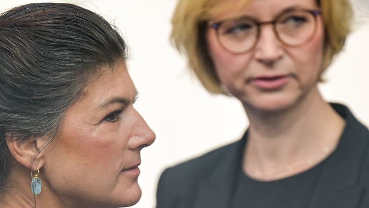 Katja Wolf ist zwar Spitzenkandidatin des BSW in Thüringen, Bundesvorsitzende Sahra Wagenknecht will aber im Falle von Koalitionsgesprächen mitreden.