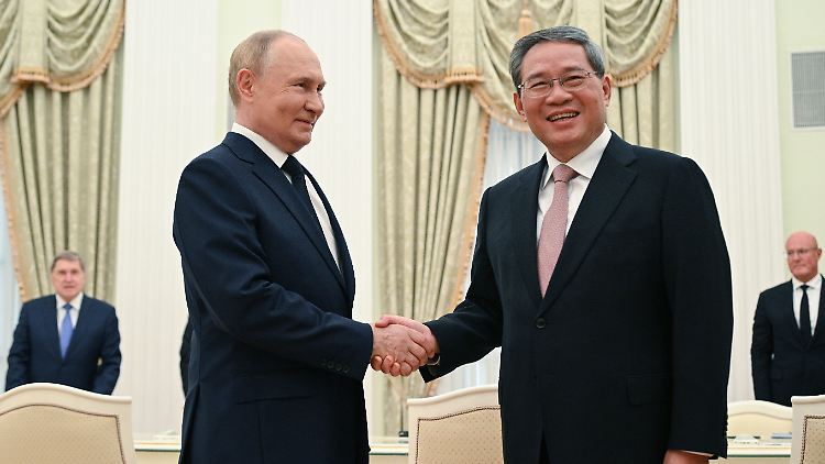 Wladimir Putin empfing den chinesichen Ministerpräsidenten Li Qiang im Kreml.