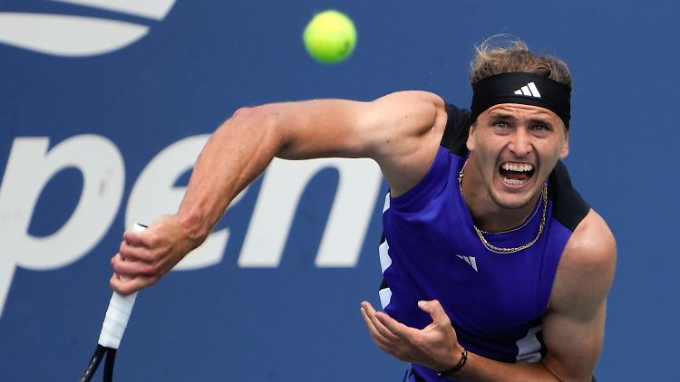 Alexander Zverev gewann das deutsche Duell gegen Maximilian Materer bei den US Open.
