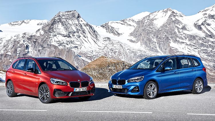 Den 2er Active Tourer der ersten Generationen hat BMW in zwei Größen angeboten. Links die Kompaktversion, rechts der 20 Zentimeter längere Gran Tourer.