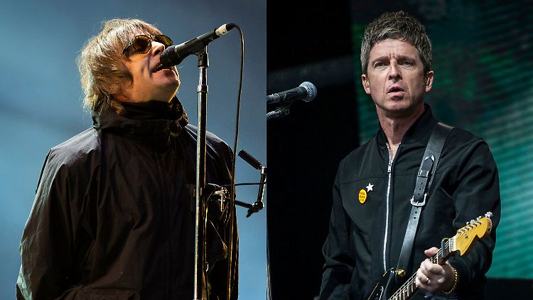 Die einst so zerstrittenen Gallagher-Brüder Liam (l.) und Noel wollen mit Oasis nun insgesamt 15 Konzerte in Großbritannien spielen.