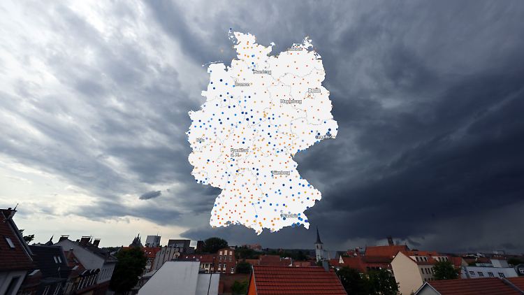 Starkregen-Ereignisse haben im August in manchen Teilen Deutschlands zu Überflutungen geführt. Anderswo hat es zu wenig geregnet.