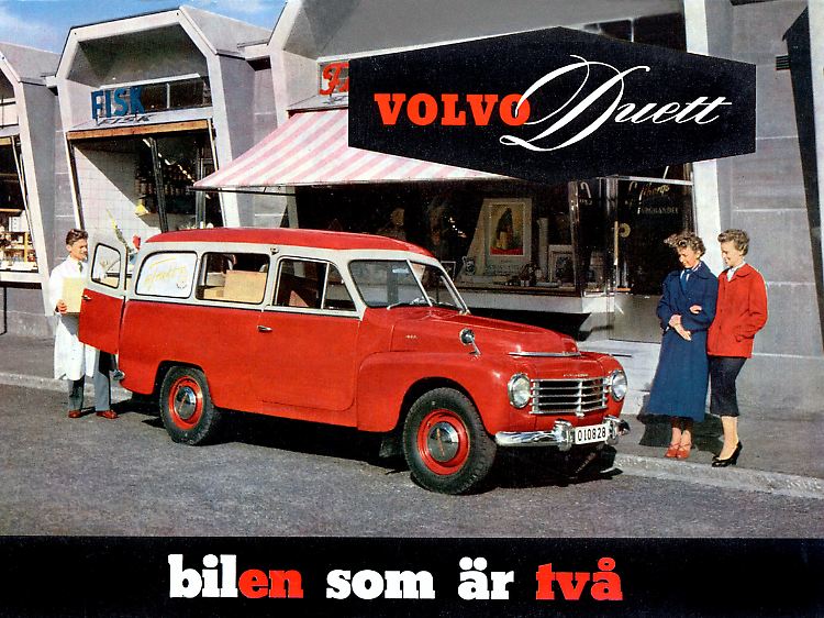 Zwei Autos in einem: Der Volvo PV445 Duett reüssierte als Nutzfahrzeug und als Familien-Pkw.