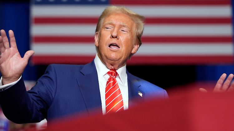 Hat einen Plan, zumindest eine Idee zur Beendigung des Ukraine-Kriegs: Ex-US-Präsident Trump. 