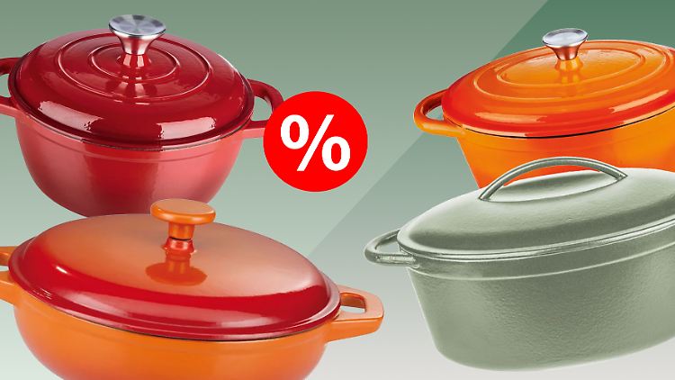 Das gusseiserne Kochgeschirr von Lidl erinnert an das Design der Marke Le Creuset.
