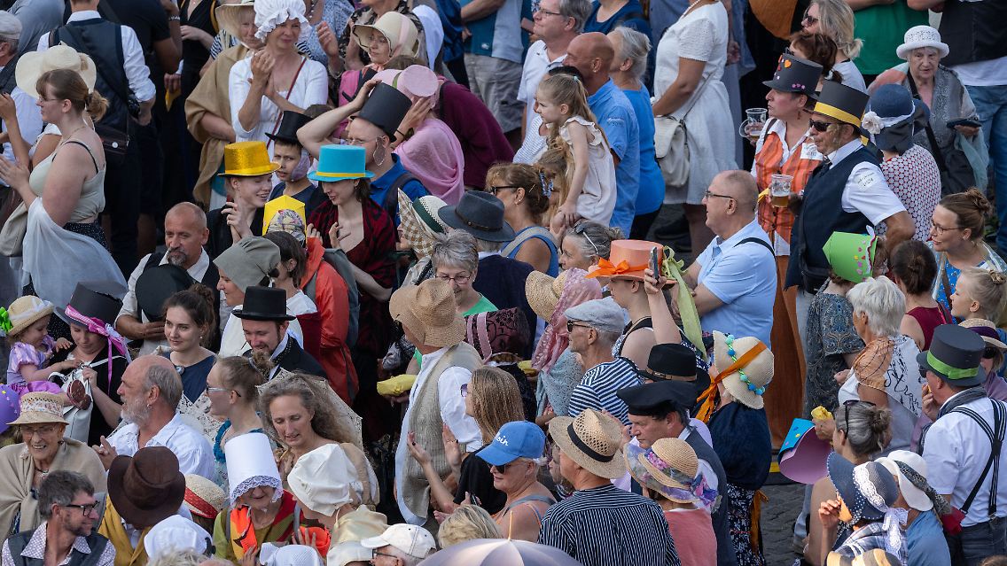 2241 Menschen kamen in Greiswald verkleidet zusammen.