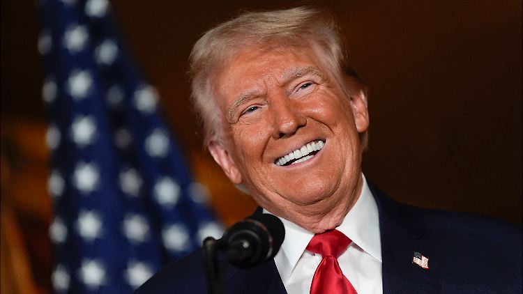 Hat gut Lachen: Donald Trump. 