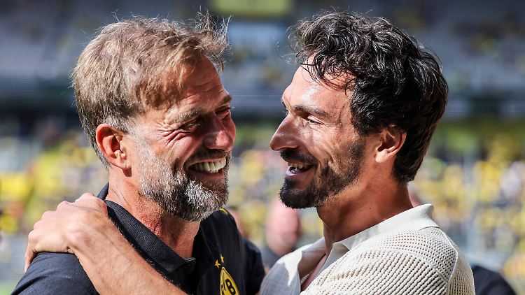 Klopp und Hummels - zwei gefeierte Helden.