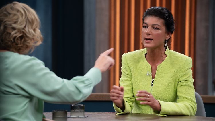 Sahra Wagenknecht geriet bei "Caren Miosga" mehrfach in die Defensive.