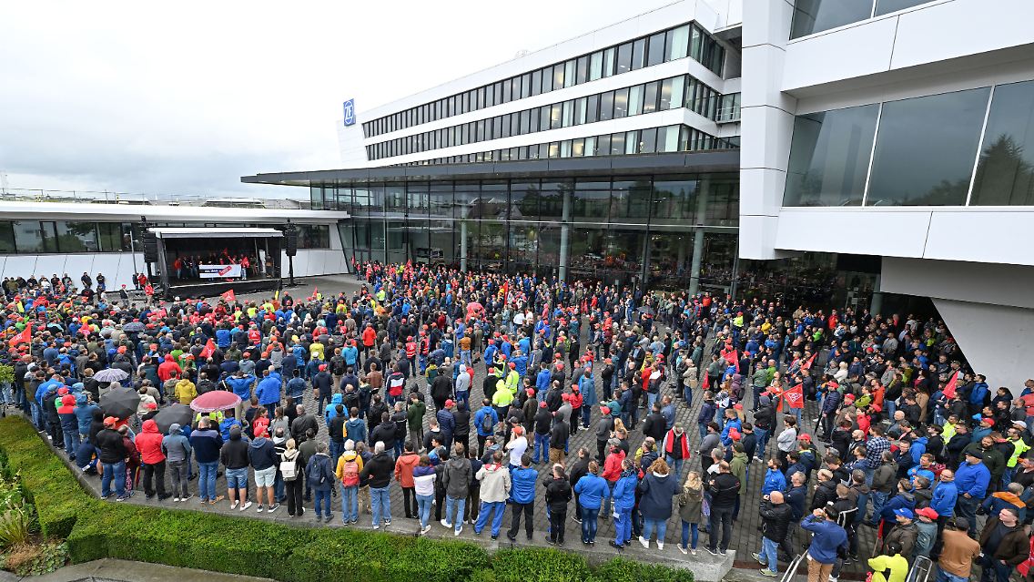 Kundgebung in Friedrichshafen.