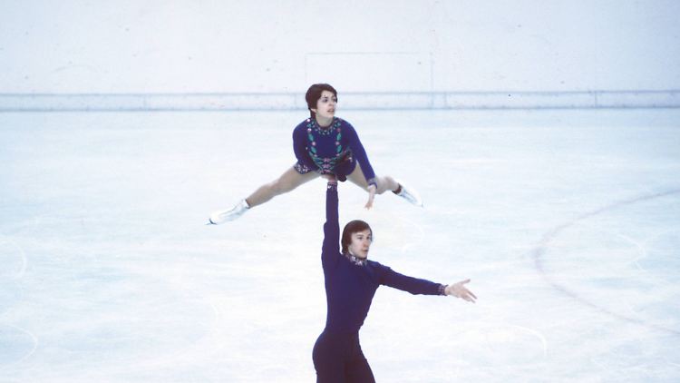Irina Rodnina bei den Olympischen Winterspielen 1976 in Innsbruck.
