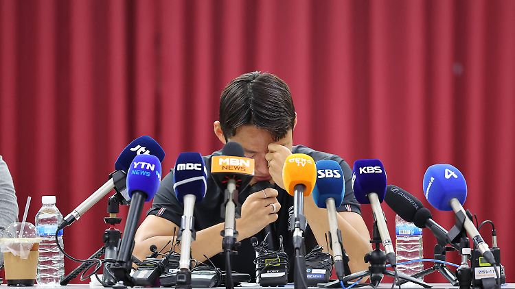 Son Jun-ho konnte bei der Pressekonferez nicht überzeugen.