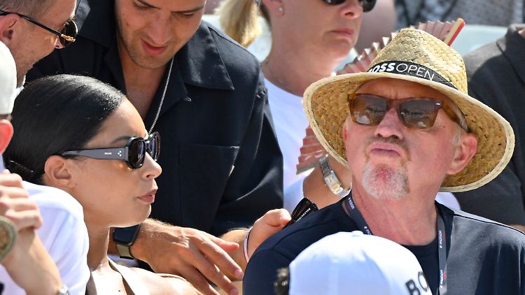 Becker und Lilian bei einem Tennisturnier vor zwei Jahren.