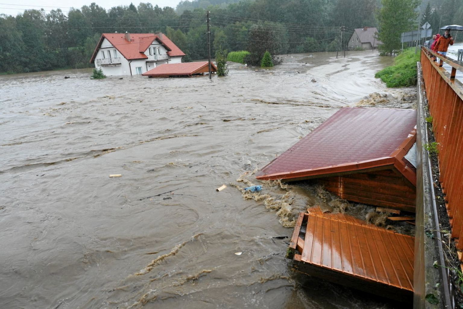 Land unter heißt es seit dem Wochenende in großen Teilen Europas. (Bild aus Ladek-Zdroj in Polen)